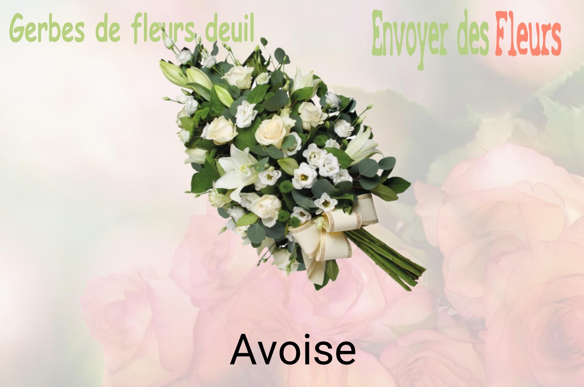 Gerbe de fleurs de deuil livrée à Avoise